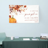 Een Kleine Pompoen Roestig Bourgondië Bloemige Bab Spandoek (Beurs)