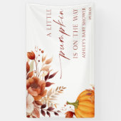 Een Kleine Pompoen Roestig Bourgondië Bloemige Bab Spandoek (Verticaal)