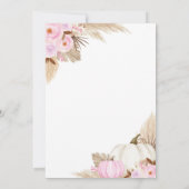 Een kleine pompoen roze Baby shower uitnodiging (Achterkant)