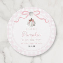 Een Kleine Pompoen Roze Strik Herfst Baby Shower