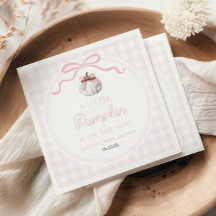 Een Kleine Pompoen Roze Strik Herfst Baby Shower