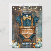 Een kleine pompoen Rustic Baby shower uitnodiging (Voorkant)