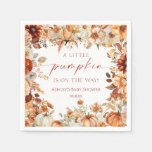 Een Kleine Pompoen Rustieke Bloemige Baby Shower
