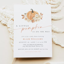Een Kleine Pompoen Rustieke Herfst Baby Shower