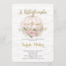 Een kleine pompoen rustieke herfst baby shower mei