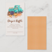 Een kleine pompoen rustieke Herfst Boerderij truck Informatiekaartje (Voorkant / Achterkant)