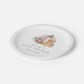 Een kleine pompoen teddybeer papieren bordje (Gekanteld)