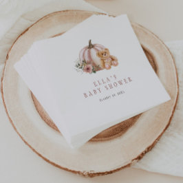 Een kleine pompoen teddybeer servet