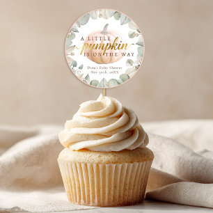 Een Kleine Pompoen Val Baby Shower Favor Sticker