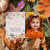 Een kleine pompoen verjaardagsfoto bedankkaart kaart