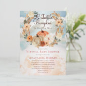 Een kleine pompoen | Virtueel Baby shower van Flor Kaart (Staand voorkant)