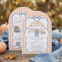 Een Kleine Pompoen Waslijn Jongen Herfst Baby Show