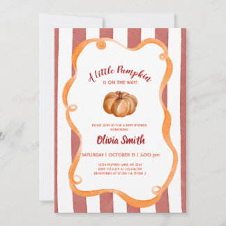 Een Kleine Pompoen Whimsical Kader Baby Shower Kaart