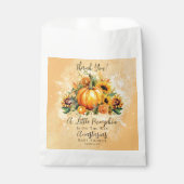 Een kleine pompoen | Zonnebloemen Herfst Baby show Bedankzakje (Voorkant)