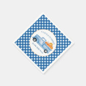 Een kleine pompoenblauwe herfst baby shower servet (Hoek)