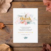 Een kleine pompoenbloem Baby shower Dank u Notitiekaartje