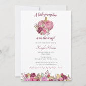 Een kleine pompoenbrij en een herfst baby shower kaart (Voorkant)