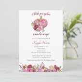 Een kleine pompoenbrij en een herfst baby shower kaart (Staand voorkant)