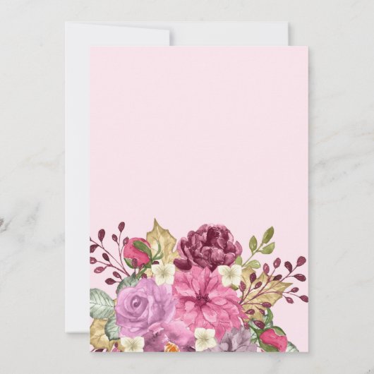 Een kleine pompoenbrij en een herfst baby shower kaart (Achterkant)