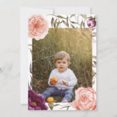 Een kleine pompoenflorale herfst paarse perzikfoto (Achterkant)