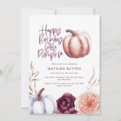 Een kleine pompoenflorale herfst paarse perzikverj (Voorkant)