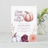 Een kleine pompoenflorale herfst paarse perzikverj (Staand voorkant)