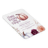 Een kleine pompoenflorale herfst paarse perzikverj magneet (Rechterzijde)