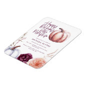 Een kleine pompoenflorale herfst paarse perzikverj magneet (Linkerzijde)