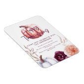 Een kleine pompoenflorale herfst paarse Thanksgivi Magneet (Rechterzijde)