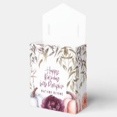 Een kleine pompoenflorale herfst verjaardagsfeest bedankdoosjes (Geopend)