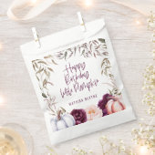 Een kleine pompoenflorale herfst verjaardagsfeest bedankzakje (Geknipt)