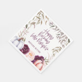 Een kleine pompoenflorale herfst verjaardagsfeest servet (Hoek)