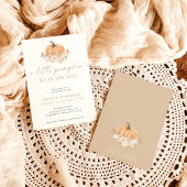Een kleine pompoenHerfst Baby shower | Baby Herfst Kaart