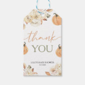 Een kleine pompoenHerfst Baby shower Cadeaulabel (Voorkant)