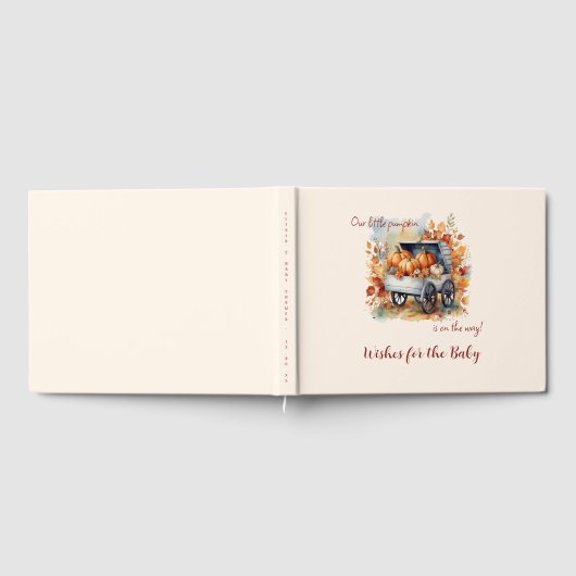 Een kleine pompoenHerfst Baby shower | Genderneutr Gastenboek (Volledig)