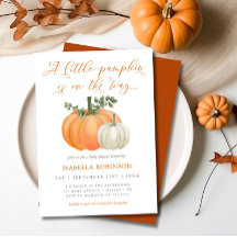 Een kleine pompoenHerfst Baby shower | Genderneutr