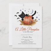 Een kleine pompoenHerfst Baby shower Kaart (Voorkant)