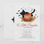 Een kleine pompoenHerfst Baby shower Kaart (Voorkant / Achterkant)