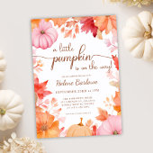Een kleine pompoenHerfst Baby shower Kaart