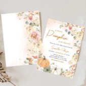 Een kleine pompoenHerfst Baby shower Kaart