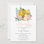 Een kleine pompoenHerfst Baby shower Kaart (Voorkant)