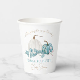 Een kleine pompoenHerfst Baby shower Papieren Bekers