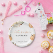 Een kleine pompoenHerfst Baby shower Papieren Bordje (Feest)