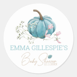 Een kleine pompoenHerfst Baby shower Ronde Sticker