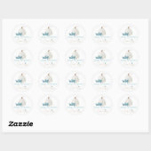 Een kleine pompoenHerfst Baby shower Ronde Sticker (Vel)