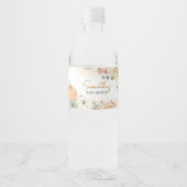 Een kleine pompoenHerfst Baby shower Waterfles Etiket (Voorkant)
