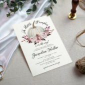 Een kleine pompoenherfst Elegant Purple Flowers Kaart