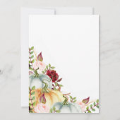 Een kleine pompoenHerfst Floral Baby shower Kaart (Achterkant)