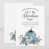 Een kleine pompoenherfst Floral Zwangerschap Aankondiging (Voorkant / Achterkant)