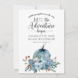 Een kleine pompoenherfst Floral Zwangerschap Aankondiging